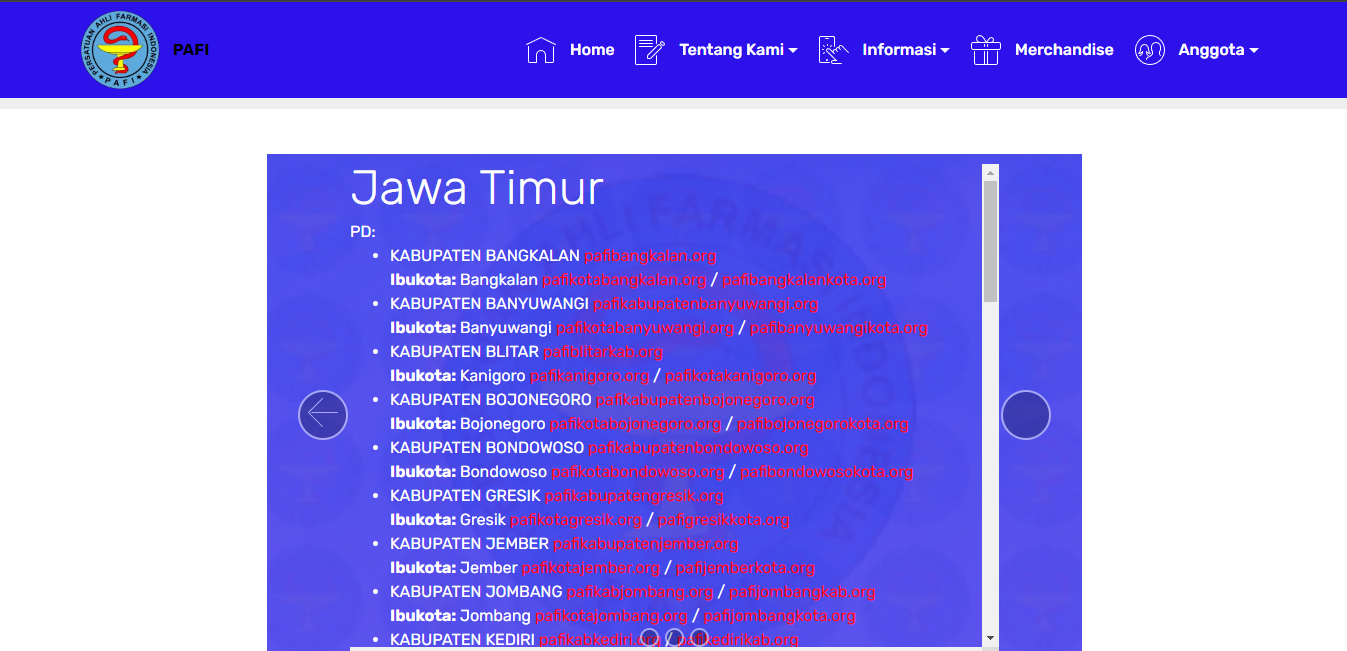 Website PAFI Pasuruan Kota