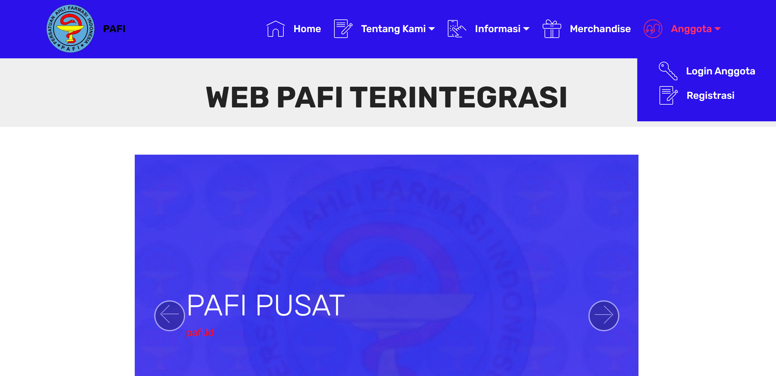 Website Resmi PAFI Kabupaten Mimika